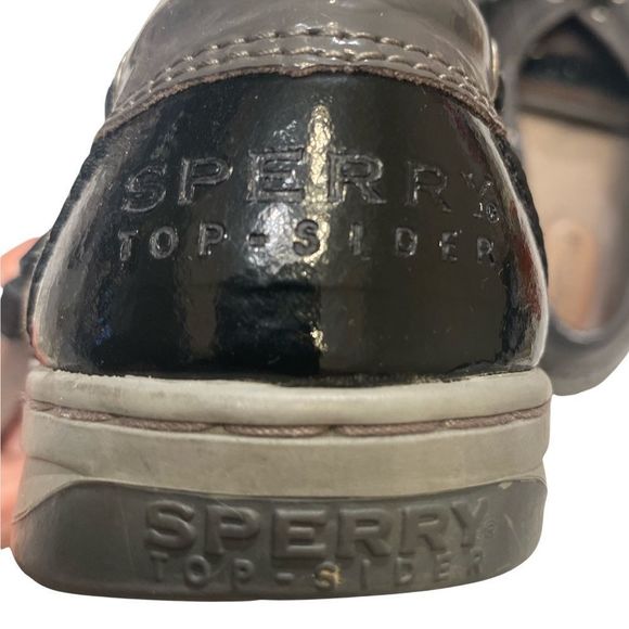 Woman’s Gray And Black Sperry Shoes Size 8 - Picture 3 of 5